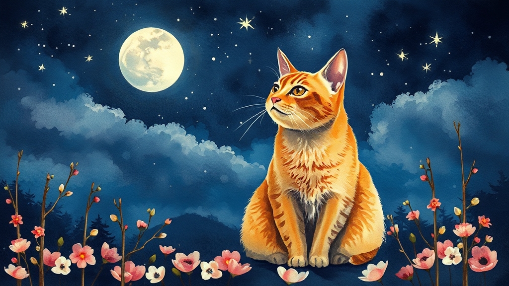 고양이 꿈 일반 해석 (watercolor 스타일)