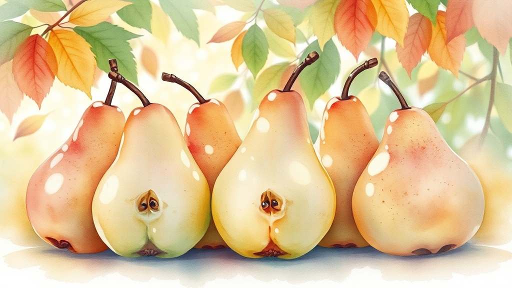 배, 어떤 과일일까? (watercolor 스타일)