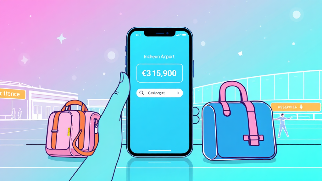 장기주차장 예약 방법 및 절차 (illustration 스타일)