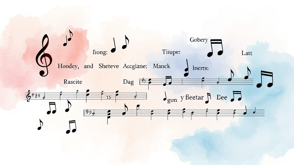 외국 노래 가사, AI 챗봇으로 쉽게 이해하기 (watercolor 스타일)