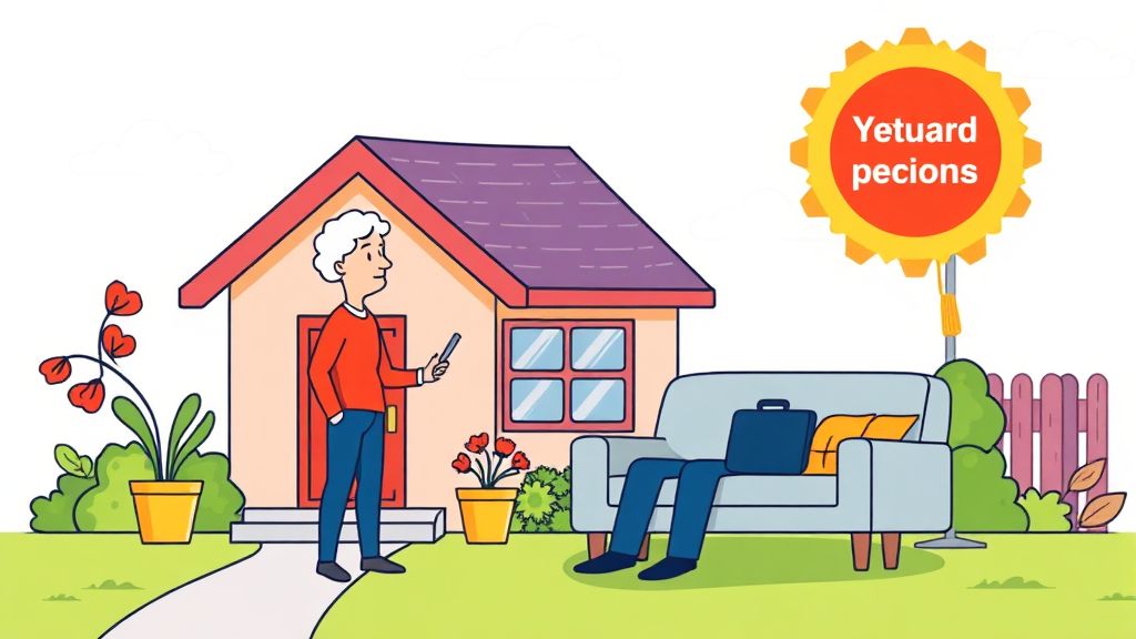 주택연금 중도해지 절차 (cartoon 스타일)