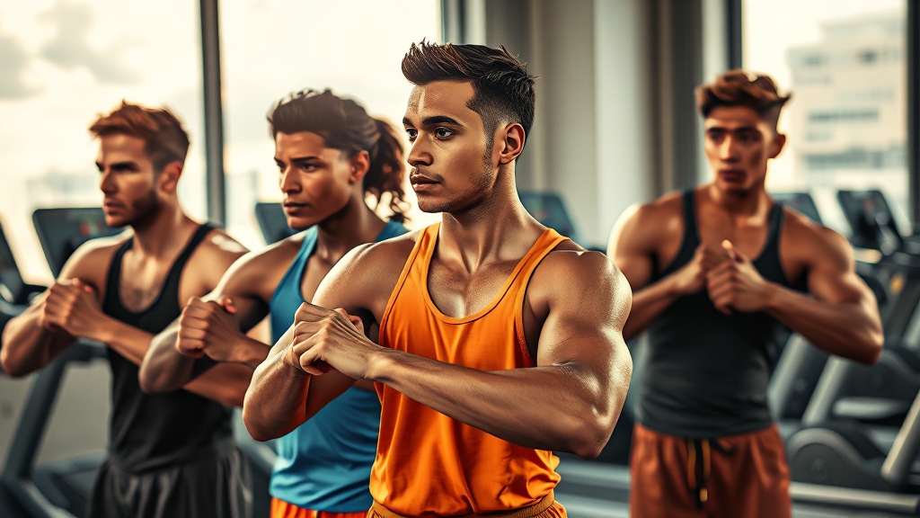 효과적인 노화 방지 운동 루틴 (realistic 스타일)