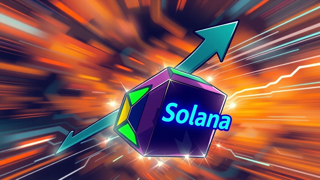솔라나, 속도로 승부수를 던지다 (cartoon 스타일)