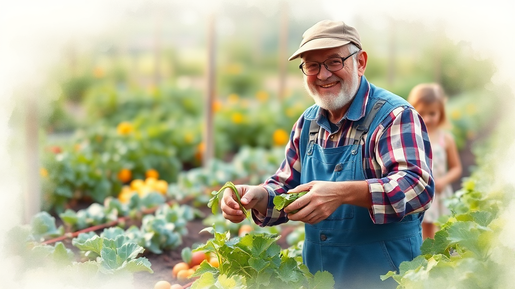 노인 일자리 사업 참여 방법 및 혜택 (watercolor 스타일)