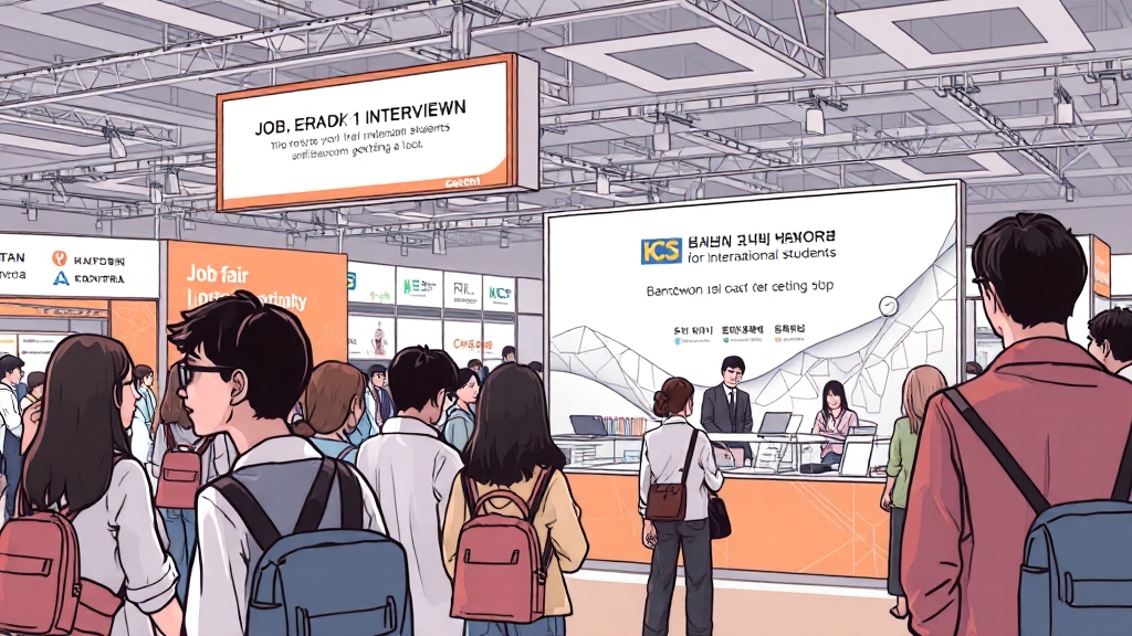 채용관 및 상담 내용 (illustration 스타일)