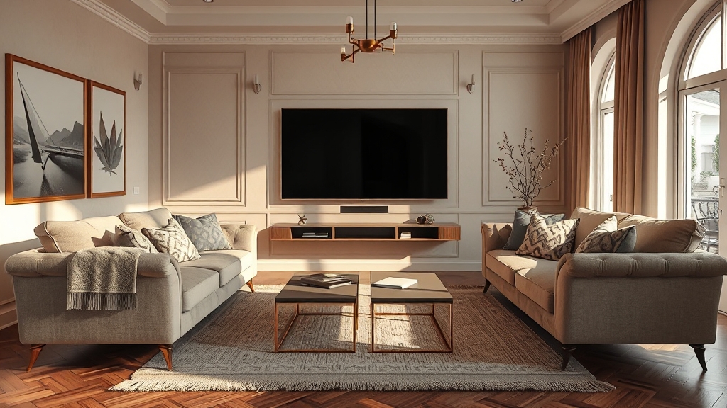 벽 손상 없이 깔끔하게, 무타공 설치 (realistic 스타일)