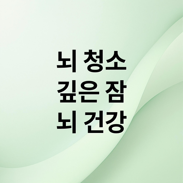 뇌 청소
깊은 잠
뇌 건강 (수면중 뇌의 청소시스템 경험해본 썰)