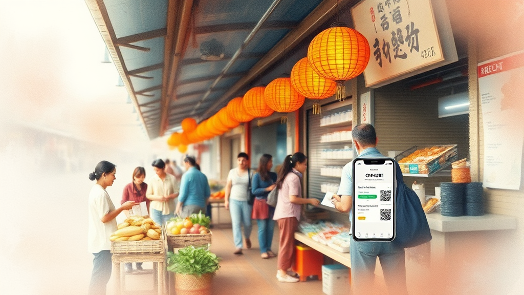 디지털 온누리상품권 사용처 안내 (watercolor 스타일)