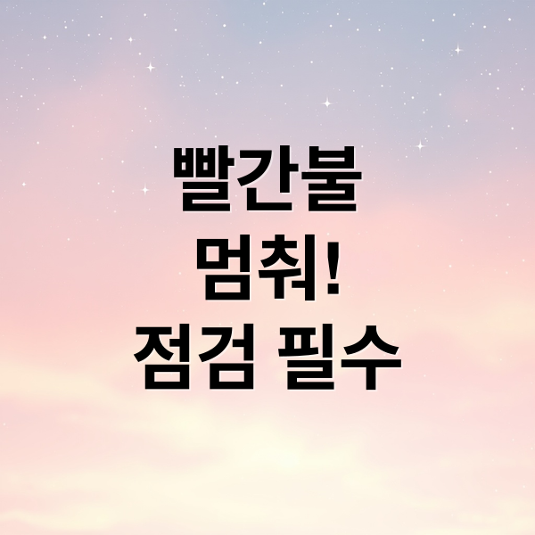 빨간불
멈춰!
점검 필수 (차량 경고등 종류)