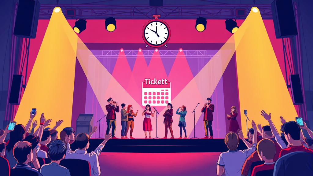 놓치면 후회! 미스트롯4 콘서트 티켓 예매 완벽 가이드 (illustration 스타일)