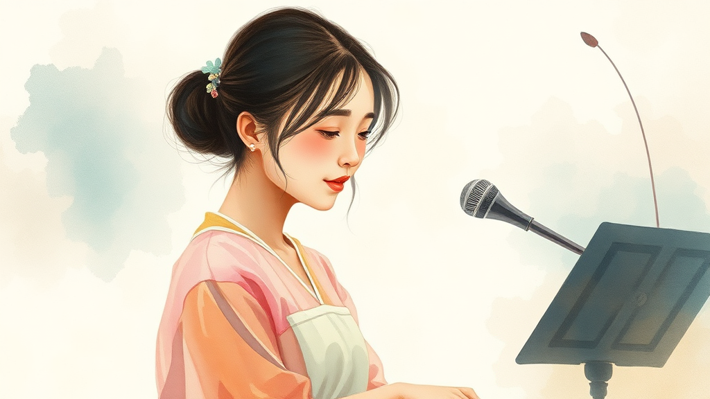 이소나의 감동적인 우승 무대, 어머니를 향한 진심 (watercolor 스타일)