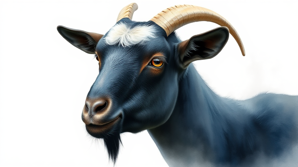 흑염소의 풍부한 영양 성분: 우리 몸에 어떤 이로움을 줄까? (watercolor 스타일)