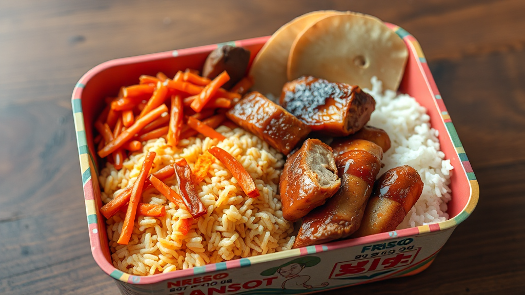 한솥 메뉴, 뭐가 있을까? (realistic 스타일)