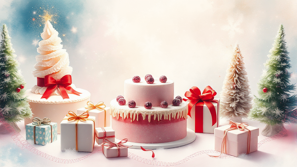 케이크 예약, 왜 뜨거울까? (watercolor 스타일)