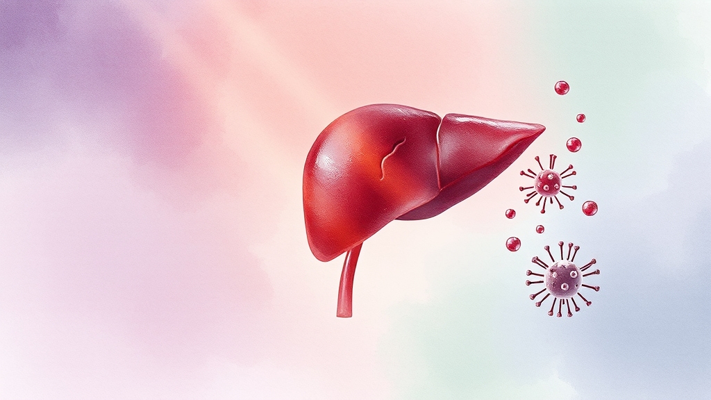 급성간염 주요 원인과 종류 (watercolor 스타일)