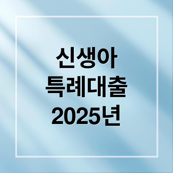 신생아
특례대출
2025년 (신생아 특례 대출 조건)