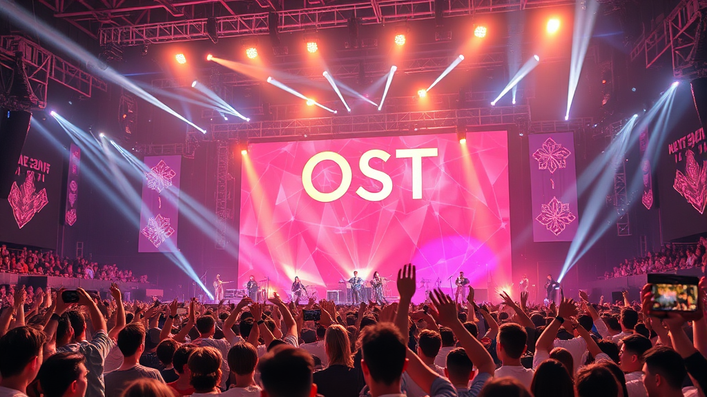 케데헌 OST 글로벌 차트 성과 (realistic 스타일)