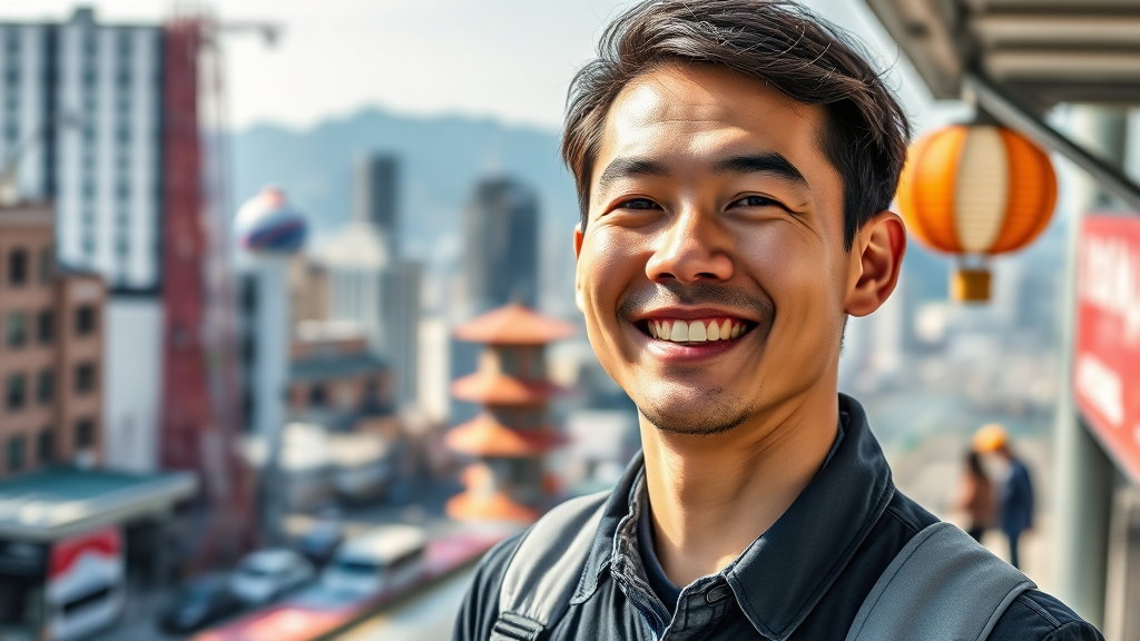 한국 생활 만족도는? (realistic 스타일)