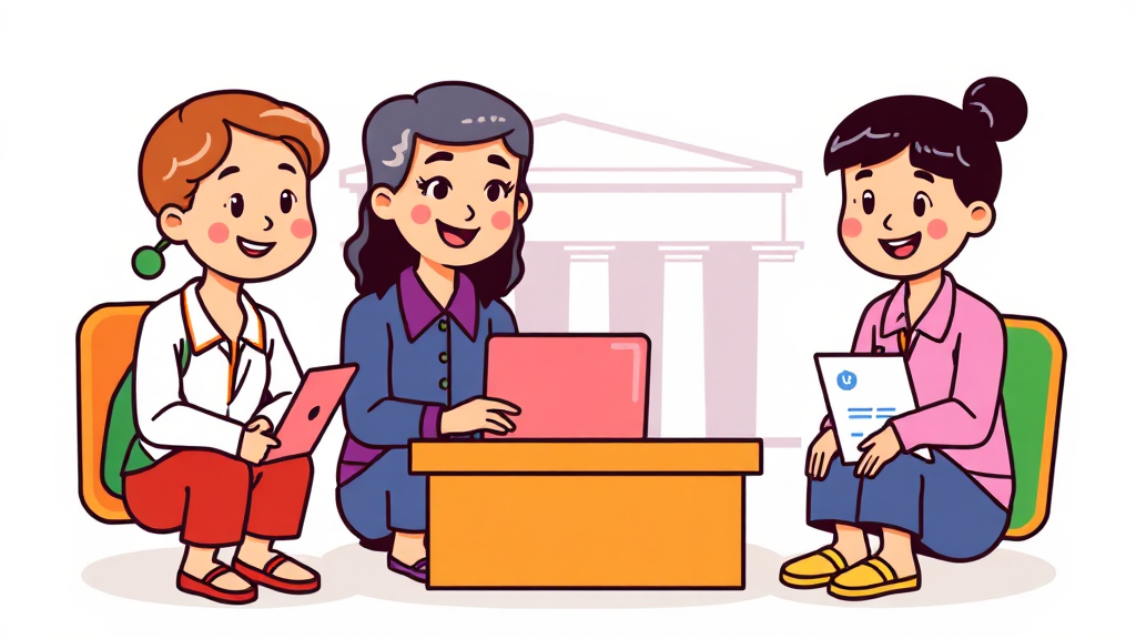 신청 방법 및 필요 서류 (cartoon 스타일)