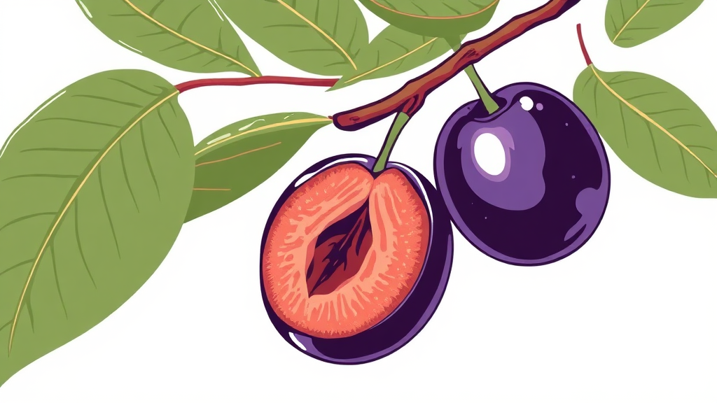 푸룬, 뼈 건강과 혈당 조절에도 도움을 줄까? (illustration 스타일)