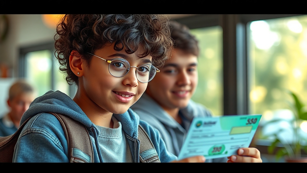 미성년자 대상 금융 상품 소개 (realistic 스타일)