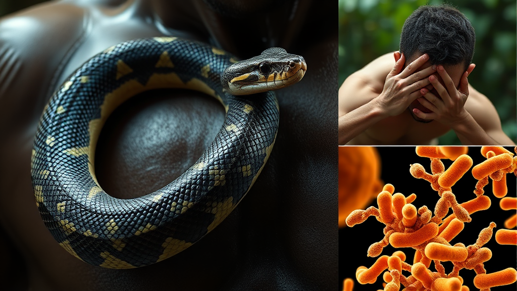 대상포진과 면역력의 관계 (realistic 스타일)