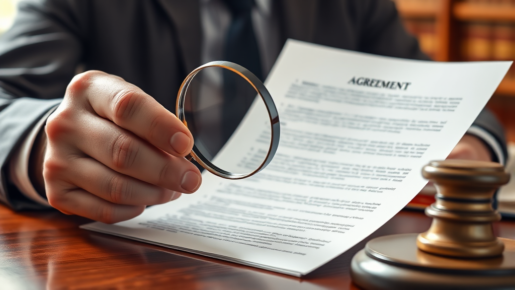 합의서 작성 시 주의사항 (realistic 스타일)