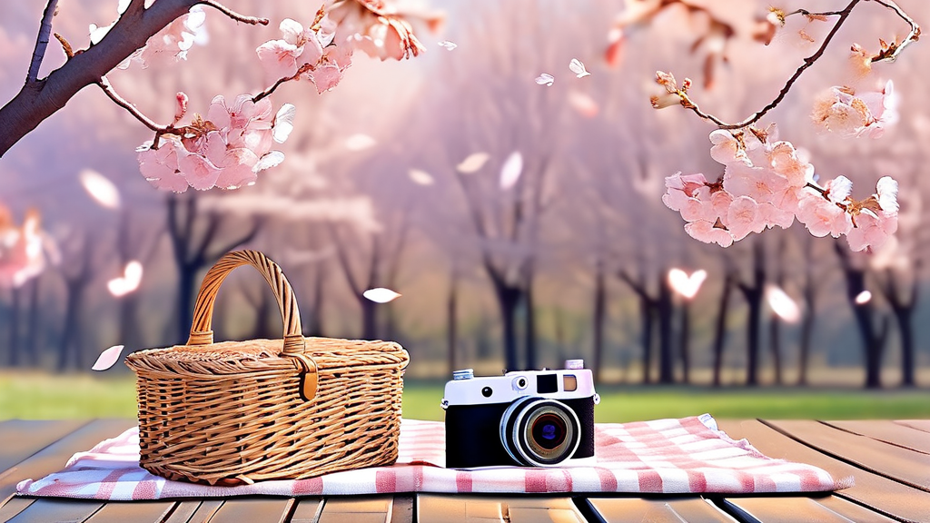 봄날의 낭만을 더할 피크닉 필수 준비물 (watercolor 스타일)