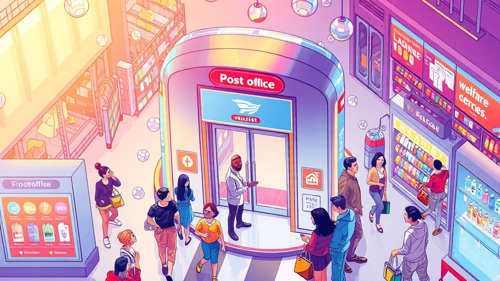 우체국 복지포탈, 어떤 곳인가요? (illustration 스타일)