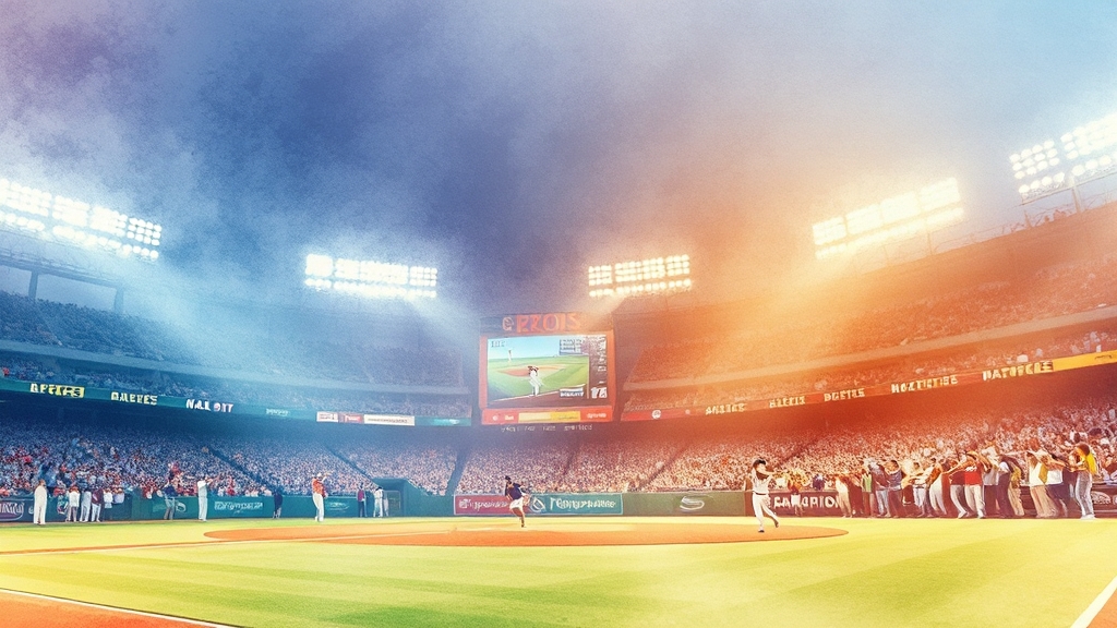 야구 관람 꿀팁 (watercolor 스타일)