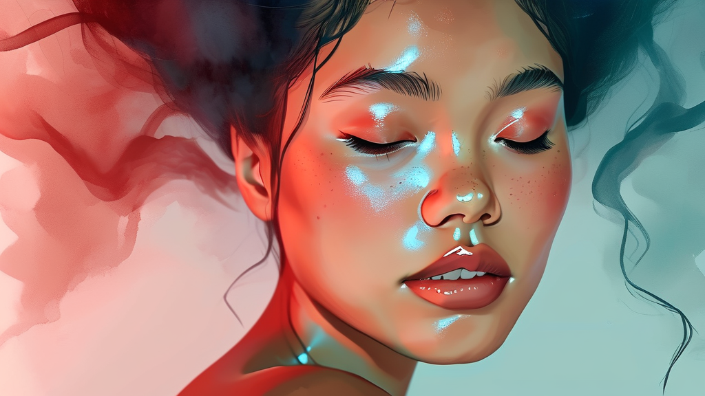 잠 못 잔 다음 날, 붓기 해소 솔루션 (watercolor 스타일)