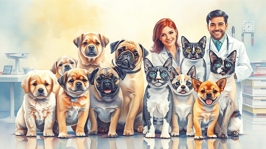 펫보험 혜택 (watercolor 스타일)