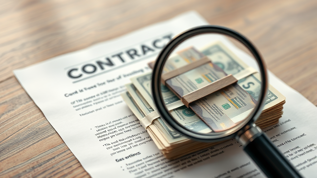 위약금 발생 조건 (realistic 스타일)