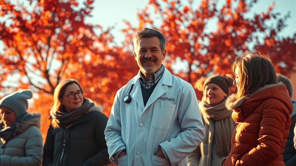 추분과 계절 변화: 날씨와 일교차 (realistic 스타일)