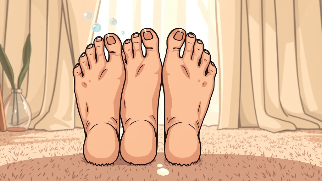 발톱 무좀 예방 및 관리: 생활 습관 개선 (illustration 스타일)