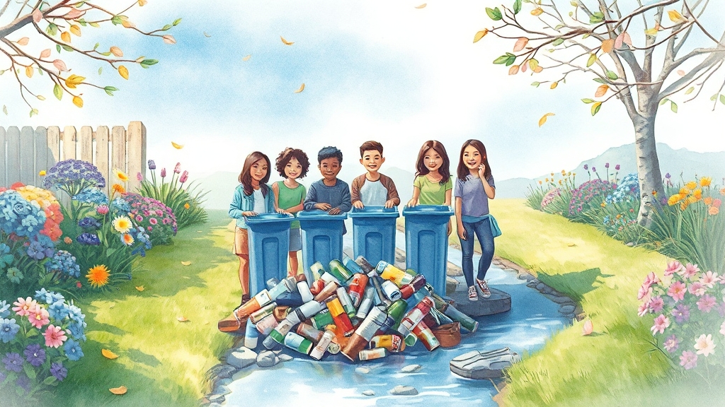 재활용, 분리수거가 답이다! (watercolor 스타일)
