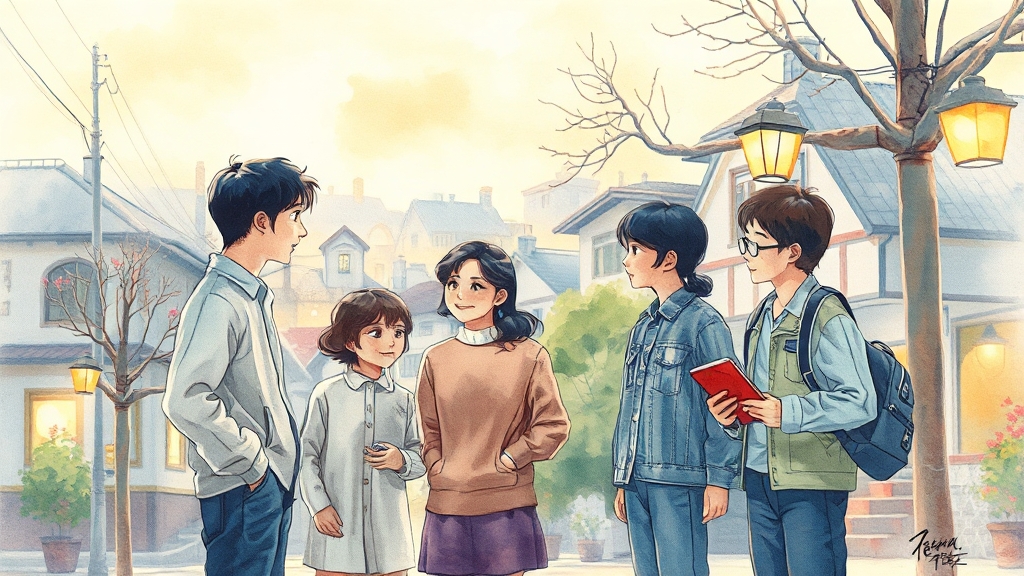 결말과 여운: 응답하라 1988이 남긴 메시지 (watercolor 스타일)