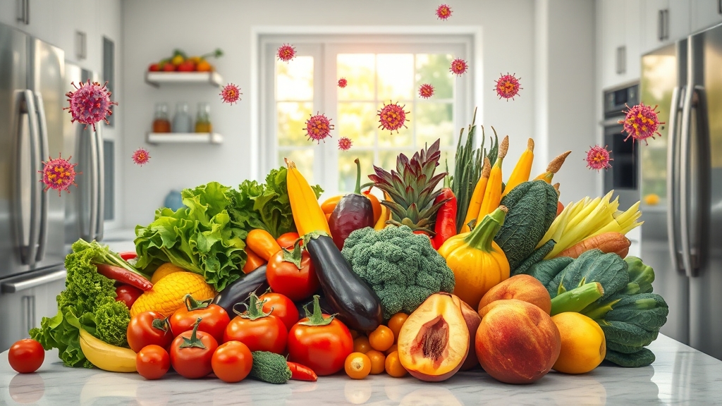 면역력 강화: 건강한 식습관 (realistic 스타일)