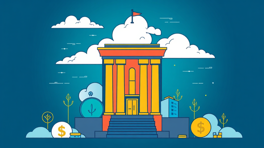 금융권 클라우드 네이티브 전환 전략 (illustration 스타일)