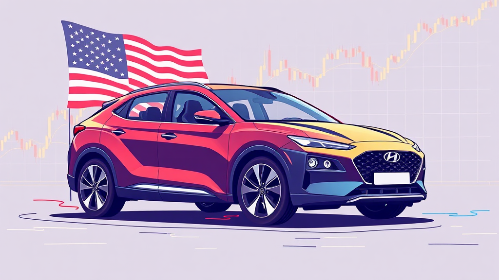 트럼프 관세 폭탄, 현대차 생존 전략과 주가 전망 3 트럼프 관세 정책, 현대차 주가에 미치는 영향 (illustration 스타일)