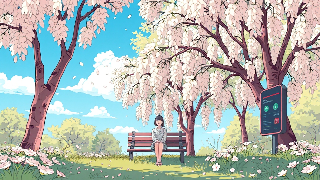이팝나무 명소 방문 정보 (cartoon 스타일)