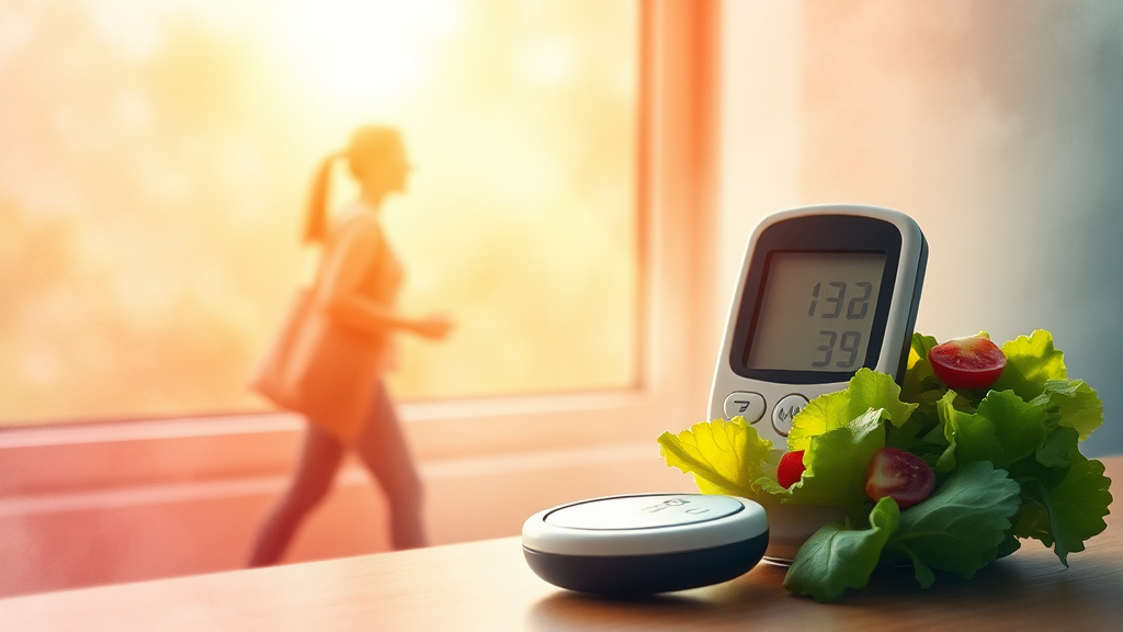 당뇨 환자를 위한 햇빛 관리법 (watercolor 스타일)