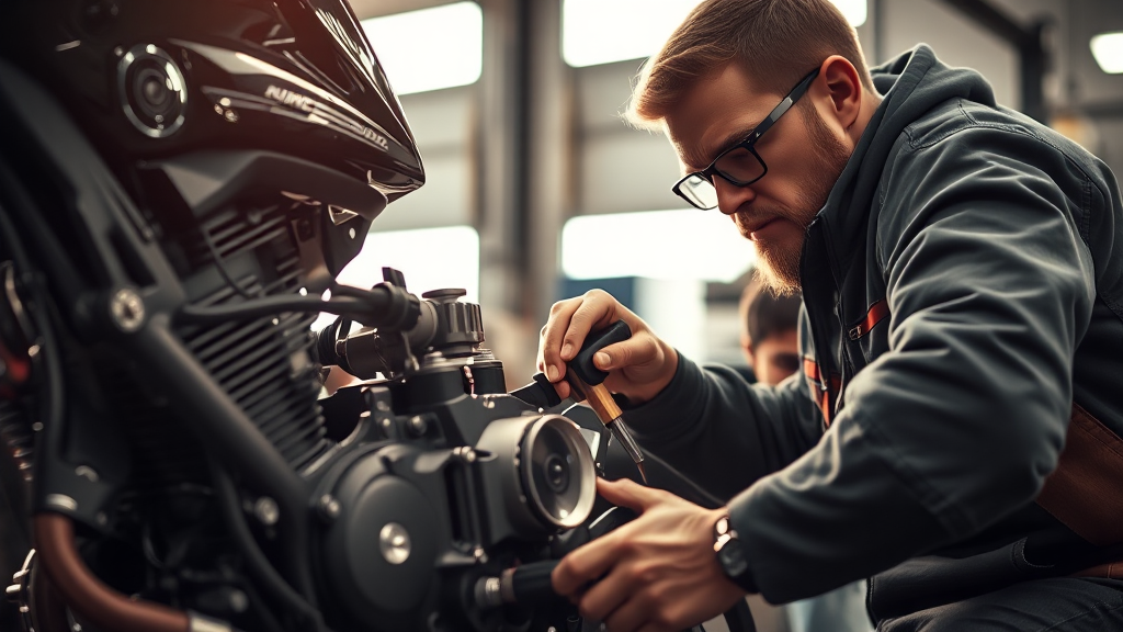 오토바이 수리 & 정비 과정 (realistic 스타일)