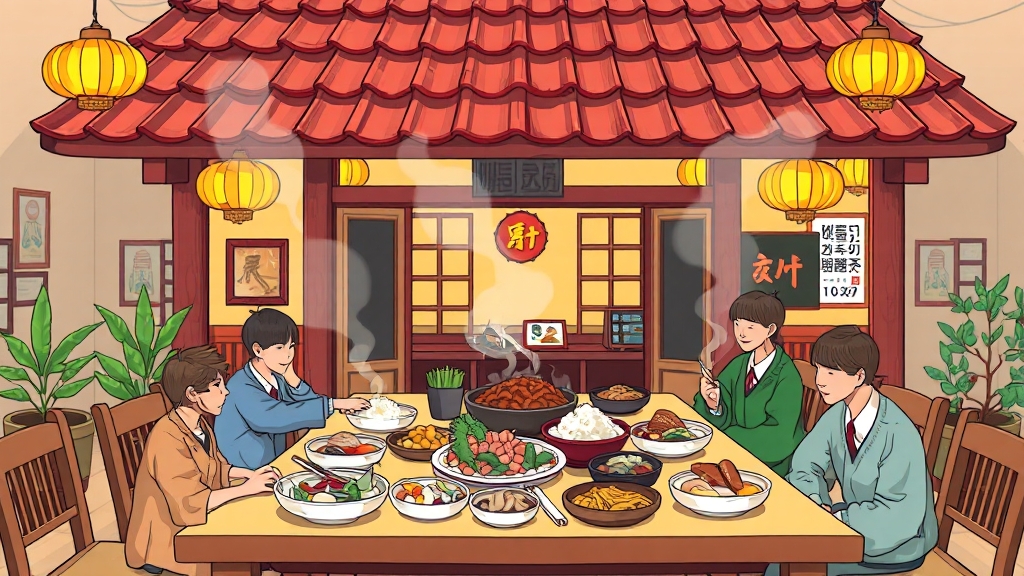 경주 한정식 맛집: 전통의 맛과 멋 (cartoon 스타일)