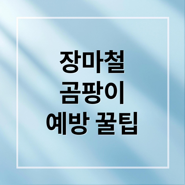 장마철
곰팡이
예방 꿀팁 (곰팡이 예방 꿀팁)