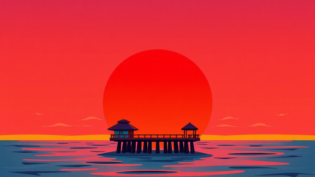 인천 해돋이 명소: 바다 & 도심 뷰 포인트 (cartoon 스타일)