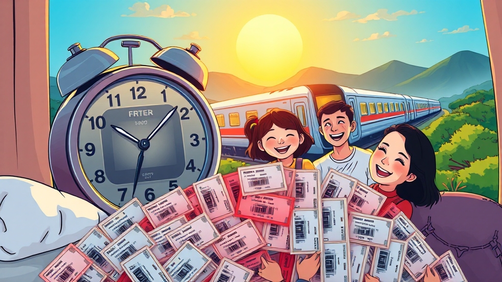 추석 승차권 예매 시 유의사항 (cartoon 스타일)