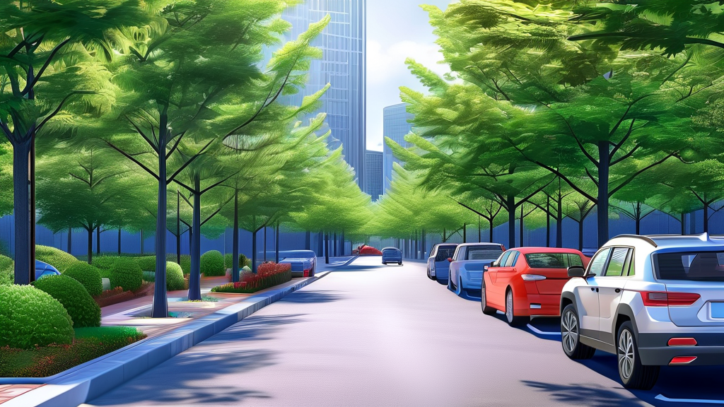 용산역 인근 공영주차장 및 대안 (realistic 스타일)