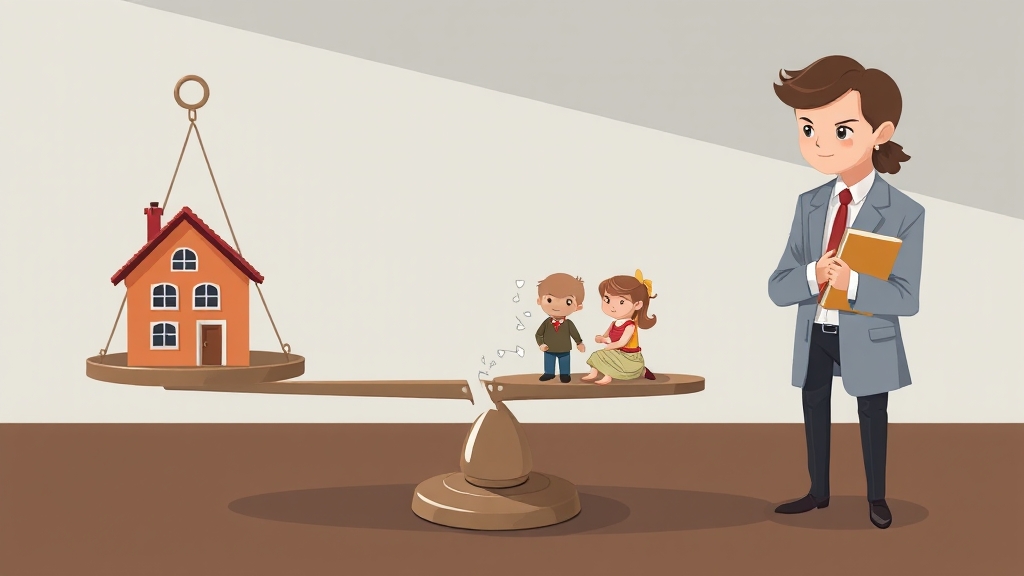 재산 분할 핵심 쟁점 (illustration 스타일)