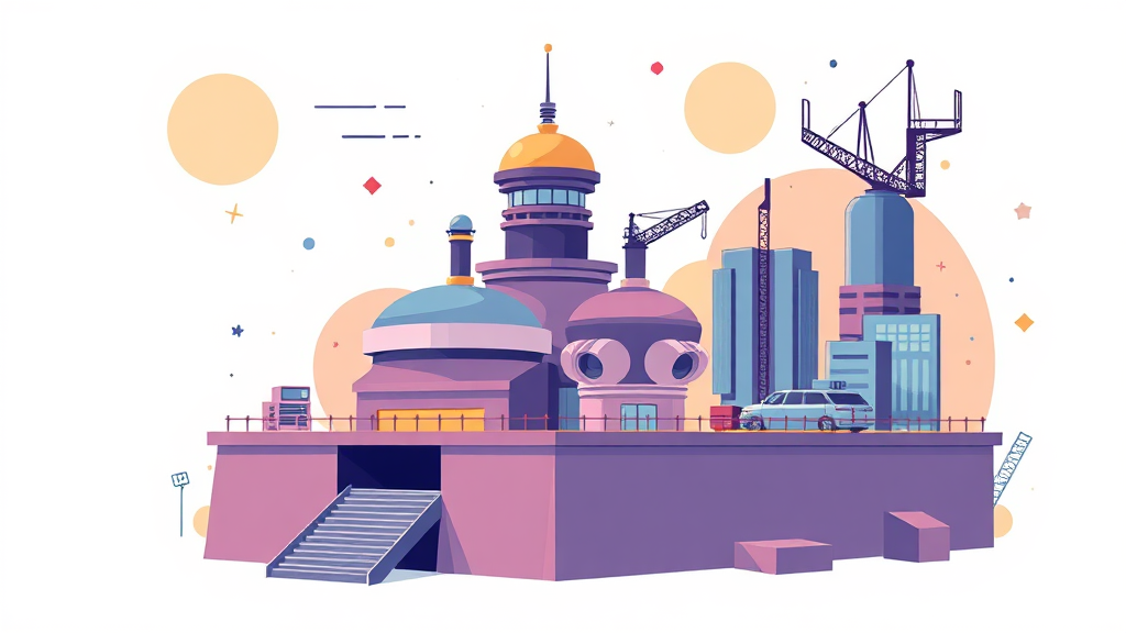 산업 구조 변화와 경량 문명 (illustration 스타일)